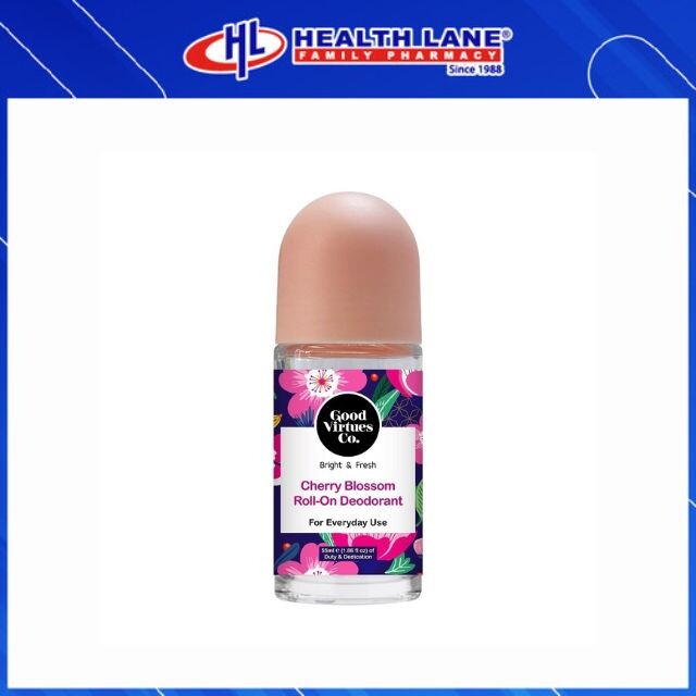 GOOD VIRTUES CO ROLL ON DEODORANT 50ML - CHERRY BLOSSOM